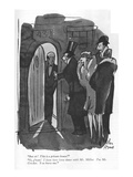 "But sir! This is a private house!"-"O  g'wan! I been here lotsa times wit…" - New Yorker Cartoon