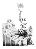 "Now! Second  Minute  Hour  Day  Month  Year" - New Yorker Cartoon