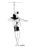 A male ballet dancer lifts a ballerina up over his head  so that she can s… - New Yorker Cartoon