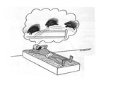Turbaned man lays on a bed of nails counting porcupines - New Yorker Cartoon