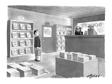 Bookstore clerk  responsible for choosing the staff picks  appears somewha… - New Yorker Cartoon