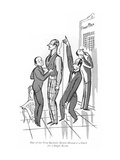 One of the New Bachelor Hotels Measures a Guest for a Single Room - New Yorker Cartoon