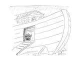 Noah's ark with an umbrella stand in entrance - New Yorker Cartoon