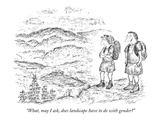 "What  may I ask  does landscape have to do with gender" - New Yorker Cartoon