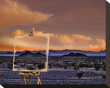 Easel in Nevada Sunset