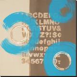 Alphabetical Blue Abstract