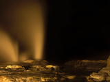 Geyser at Night  Rotorua  New Zealand