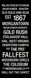 West Virginia: College Town Wall Art