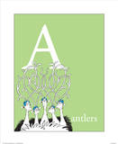 A is for Antlers (green)