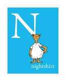 N is for Nightshirt (blue)