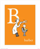B is for Barber (orange)