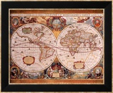 Antique Map  Geographica  c1630