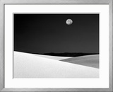Nighttime with Full Moon Over the Desert  White Sands National Monument  New Mexico  USA