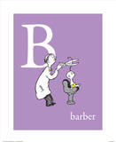 B is for Barber (purple)