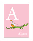 A is for Alligator (pink)