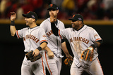 Cincinnati  OH - October 09: Cincinnati Reds - Pablo Sandoval and Brandon Belt