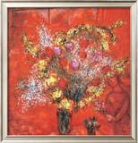 Fleurs Sur Fond Rouge  c1970