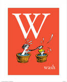 W is for Wash (red)