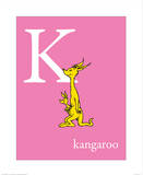 K is for Kangaroo (pink)