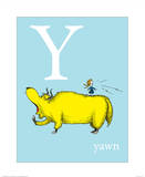 Y is for Yawn (blue)