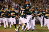 Oakland  CA - October 1: Oakland Athletics v Texas Ranger - Celebration
