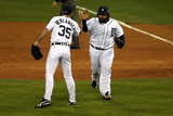 Detroit  MI - October 16: Detroit Tigers v New York Yankees - Justin Verlander and Prince Fielder