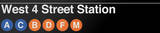 West 4 Street- Washington Square New York/NYC Subway/A Sign