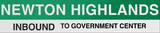 Newton Highlands Boston/Green Line Sign