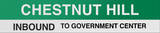 Chestnut Hill Boston/Green Line Sign