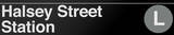 Halsey Street New York/NYC Subway/L Sign