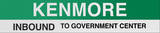 Kenmore Boston/Green Line Sign