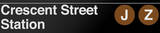 Crescent Street New York/NYC Subway/J Sign