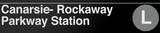 Canarsie- Rockaway Parkway New York/NYC Subway/L Sign