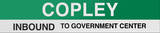 Copley Boston/Green Line Sign