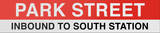 Park Street Boston/Green Line Sign