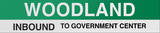 Woodland Boston/Green Line Sign