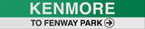 Kenmore - To Fenway Boston/Green Line Sign