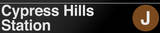 Cypress Hills New York/NYC Subway/J Sign
