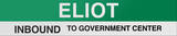 Eliot Boston/Green Line Sign