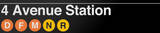 4 Avenue New York/NYC Subway/D Sign