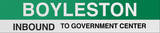 Boyleston Boston/Green Line Sign