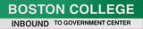 Boston College Boston/Green Line Sign