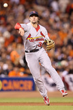 San Francisco  CA - Oct 22: Giants v Cardinals - Pete Kozma and Buster Posey