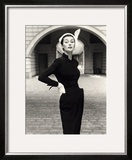 Anne Gunning in a Velveteen Evening Coat  1952