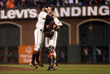 San Francisco  CA - Oct 22: Giants v Cardinals - Sergio Romo and Buster Posey