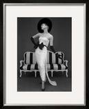 Model in John Cavanagh's Strapless Evening Gown  Spring 1957