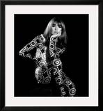 Circle Patterned Projection on Model with Hand on Face  1960s