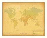 Retro Travel Map