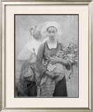 Femme et bouquet