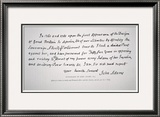 Part of a Letter Written and Signed by President John Adams